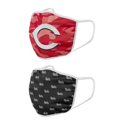 MLB Cincinnati Reds Youth Clutch Printed Face Covering - 2pk