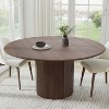 Dovelina 60" Round Dining Table Modern Wood Kitchen Table Dining Room Table for 8 People - 2 of 4