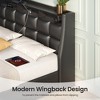 Greenstell  Bed Frame with Upholstered Storage Headboard & Drawers and Charging Station, Wood - 4 of 4