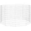 vidaXL Free Range Animal Enclosure - Rabbit Hutch 10-Panel Cage 21.3"x39.4" Iron - DIY Customizable Pet Playpen, Silver - 3 of 4