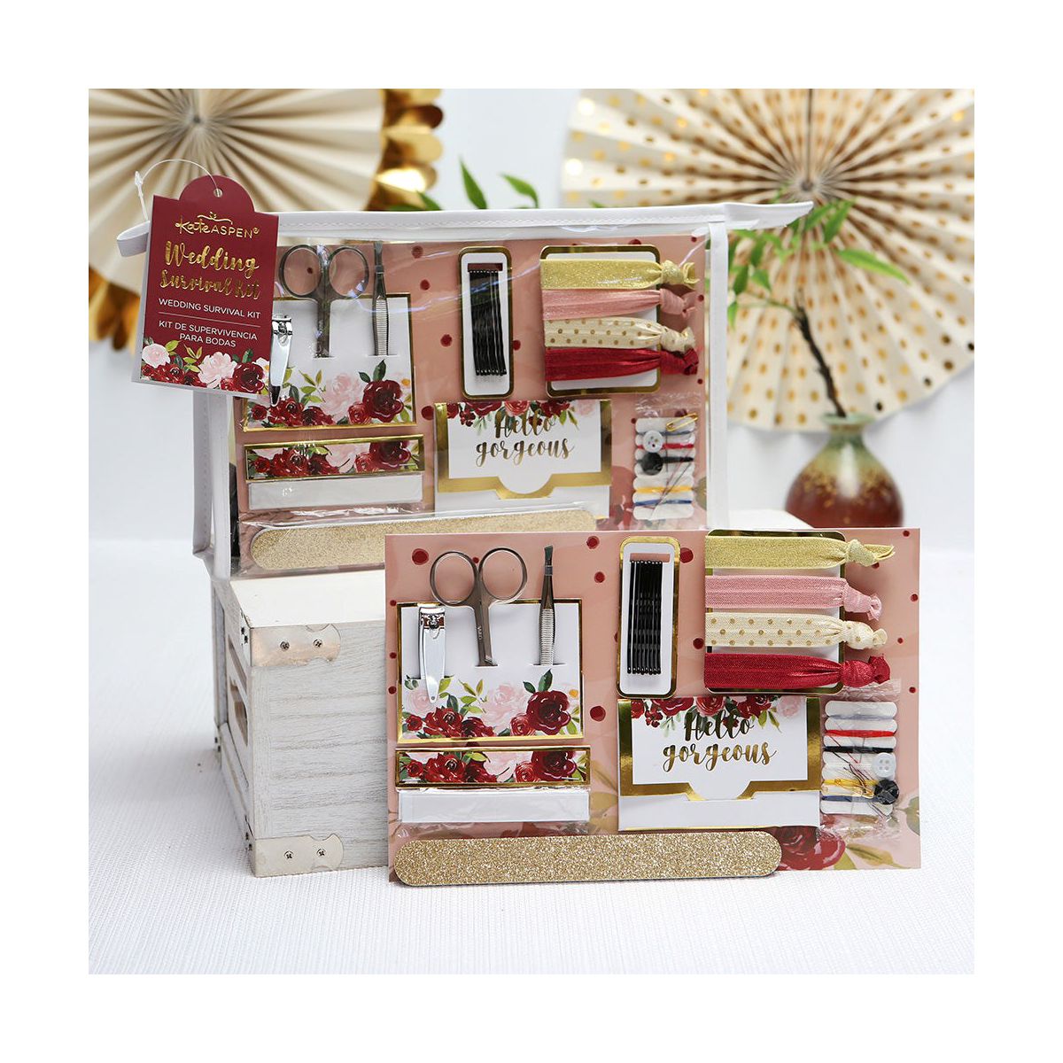 Kate Aspen Burgundy Blush Floral Wedding Survival Kit | 18140FW - thumbnail 2