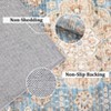 Non Slip Machine Washable Rugs 9x12 Area Rugs for Living Room Bedroom Soft Vintage Rugs Low Pile Large Carpet - 4 of 4