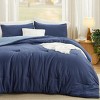 BAGOKIE 3 Pieces Down Alternative Bed Set Reversible Comforter Set - 2 of 4