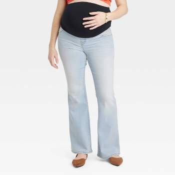 JOYSPELS Maternity Pants with Pockets, Womens Pregnancy Flare