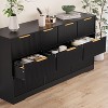Modern 10-Drawer Dresser with Fluted Texture, Wide Wood Chest for Bedroom Storage & TV Stand, 59 Inch Wide, Anti-Tip Kit Included - 4 of 4