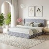 Lyngins Upholstered Storage Bed Frame – Hydraulic Lift Platform Bed with Headboards, Fabric Storage Beds for Bedroom (No Box Spring Needed) - 3 of 4