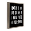Stupell Industries Text Me For TP Funny Bathroom, 25" x 25" - 3 of 4
