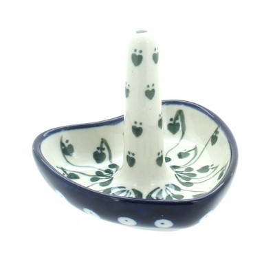 Blue Rose Polish Pottery Alyce Ring Holder