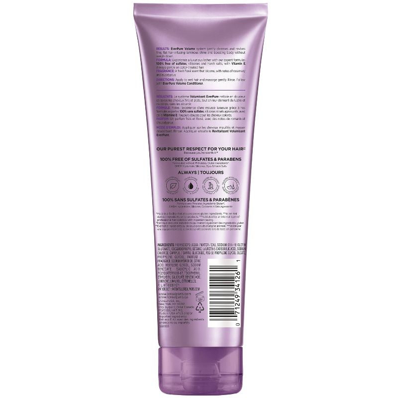 L'Oreal Paris EverPure Sulfate Free Volume Shampoo - 8.5 fl oz, 3 of 14