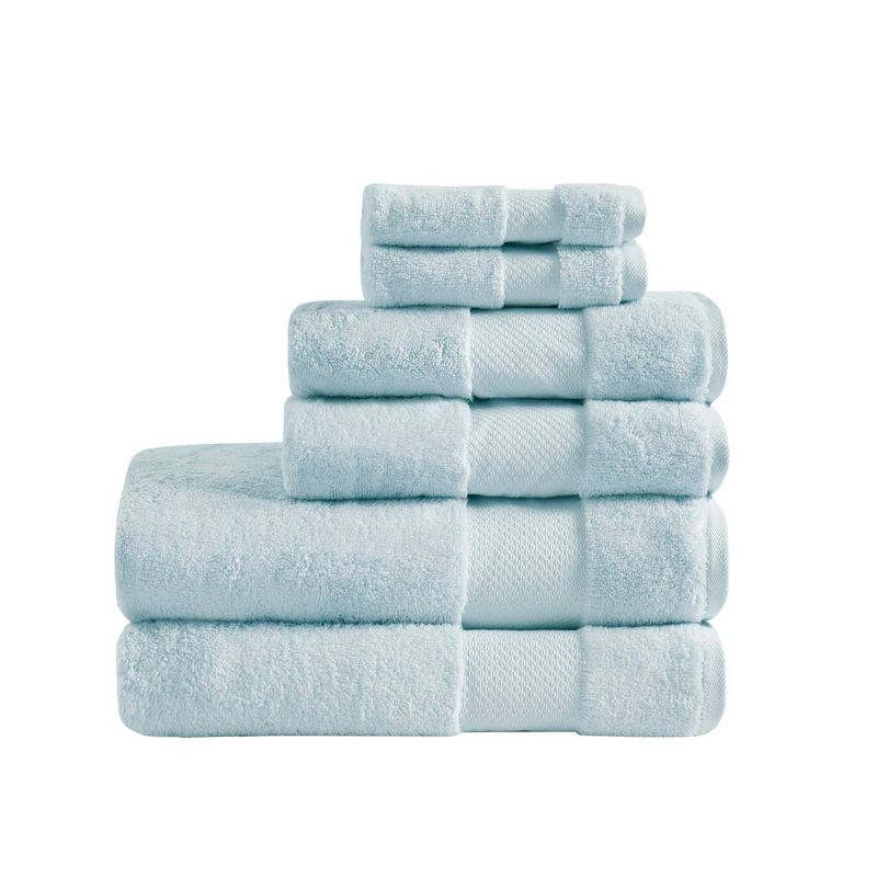 Turkish 100% Cotton 6pc Absorbent Ultra Soft Bath Towel Set, 1 of 11