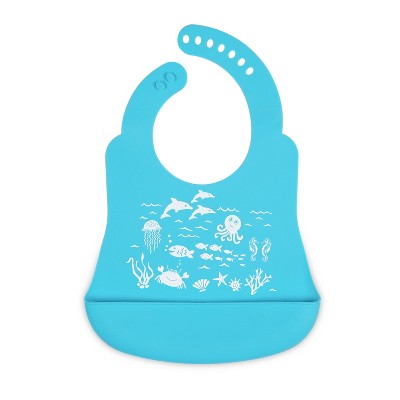 Silicone Under The Sea Bib Blue - Brinware