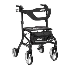 Drive Medical Nitro Sprint Rollator Rolling Walker - Tall - Black - 1 of 4