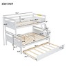 LOVMOR Twin over Full Bunk Bed with Ladder, Twin Size Trundle, Safety Guardrail - 4 of 4