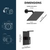 Shower Faucet with Storage Rack and Rain Shower Head - Complete Shower Kit with single spray head and brushed nickel faucet set. - 3 of 4