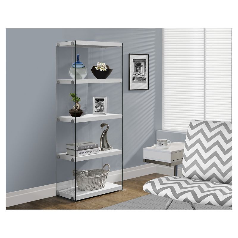 Hollow Core/Tempered Glass Bookcase - EveryRoom, 3 of 7
