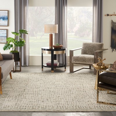 Hand-Tufted Ivory Multi Wool 8' x 10' Rustic Area Rug