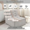 NicBex Velvet Bean Bag Chair for Adults,Lazy Floor Sofa with High Resilient Foam for Living Room,Dining Room,Bedroom,Hallway,Gray - 4 of 4
