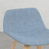 PAGED Bar Stools Set of 2, Modern Wooden Linen Fabric Counter Height Bar Chair with Curved Back for Bar, Kitchen, Dining Room - 4 of 4