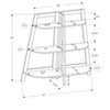 TOAOTBNBO 3 Tier Ladder Storage Bookcase, Small Bookshelf with Middle Beam Display Freestanding Shelves for Home Office - 3 of 4