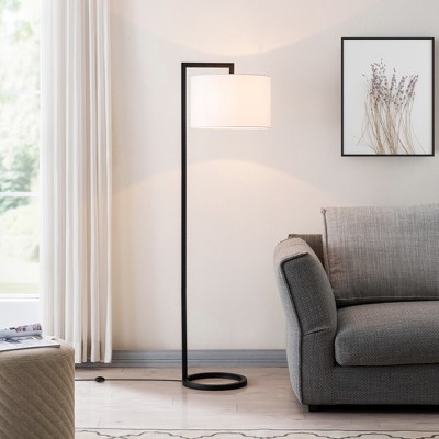 Hudson and Canal 64" Tall Floor Lamp with Fabric Shade