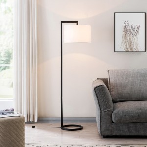 Hudson and Canal 64" Tall Floor Lamp with Fabric Shade - 1 of 4