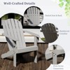 Tangkula 2PCS Patio Adirondack Chair w/ Inclined Seat High Backrest & Wide Armrests - 3 of 4