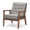 Sorrento Mid - Century Retro Modern Faux Leather Upholstered Wooden Lounge Chair - Baxton Studio - 4 of 4