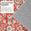 TackView Rug for Living Room - Vintage Area Rug, Retro Floral Print, Soft Touch, Non Slip Stain-Resistant Carpet - 3 of 4