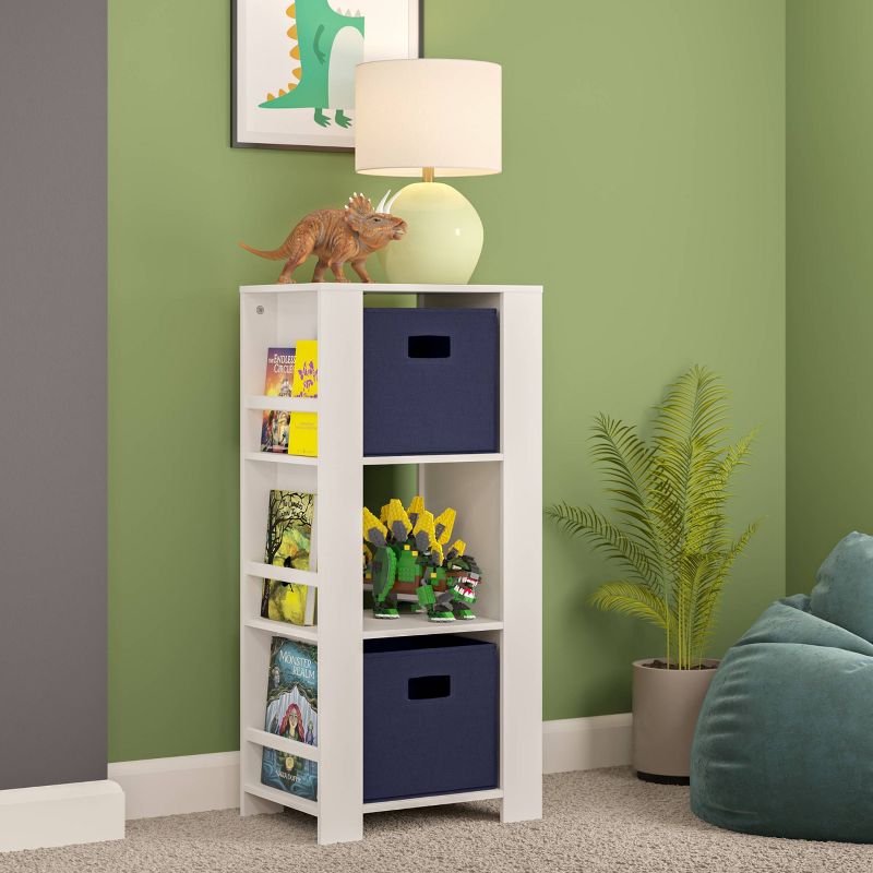 Kids' Book Nook Collection Cubby Storage Tower and Bookshelves with 2 Bins - RiverRidge , 3 of 11