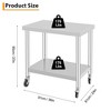 Stainless Steel Table, Heavy Duty Metal Commercial Prep Table with Storage Racks and Casters for Restaurant Kitchens, Home Hotels, Food Prep - 2 of 4