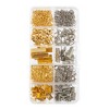 John Bead 320pcs 10 Slots Jewelry Gold & Silver Rectangle Findings Kit Assortment Box - 3 of 3
