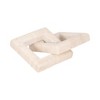 Modern Travertine Interlocking Square Sculpture for Home Decor - Stylish Ornament for Bathroom, Office, and Living Room Decor - 16", Ivory - 4 of 4