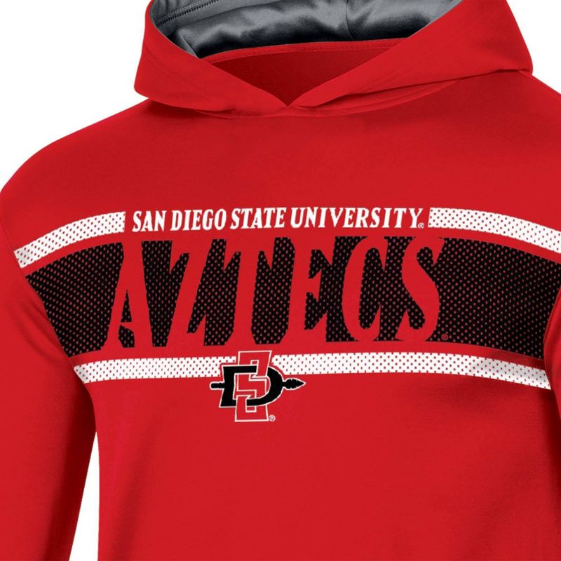 NCAA San Diego State Aztecs Boys&#39; Poly Hooded Sweatshirt, 3 of 4