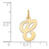 Black Bow Jewelry 14k Yellow Gold, Sophia Collection, Small Script Initial C Pendant - 4 of 4