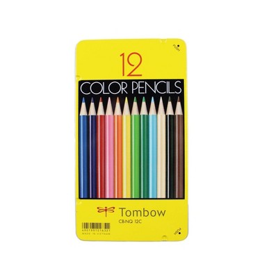 12ct Colored Pencil Set 1500 Series - Tombow: Multicolor Art Supplies, Presharpened, Wood, 1.0mm, Ages 14+