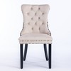 Velvet Dining Chair, Dining Chairs Set Of 2 With Nailhead Trim, High Backrest, Solid Wood Legs Kitchen Comfortable Chairs For Dining Room, Kitchen - 3 of 4