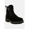 Mahisha Knitted Collar Zip-Up Hiker Women Boots - 2 of 4