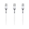 Exquisite Plastic Silverware Two Toned Plastic Disposable Cutlery- 120 Count Disposable Plastic Utensils - 3 of 4