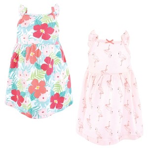Luvable Friends Hudson Baby Sleeveless Dresses 2pk - 1 of 2