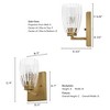 Hunter Fans 5" Rossmoor Wall Sconce Luxe Gold Finish - Glamorous Fluted Glass Design for Indoor Spaces - 3 of 4