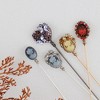 Anna-Kaci 5Pcs Vintage Cameo and Rhinestone Hat Lapel Pin Set for Secure Styling on Scarves Coats and Hats - 5pcs Flash - 3 of 4