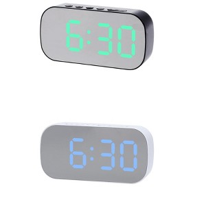 REGALWOVEN 2 Pcs Plastic Digital Corded Adjustable Electric Alarm Clock 5.1 x 2.6 x 1.4 inches - 1 of 4
