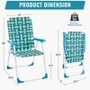 Yaheetech Set of 2 Patio Webbed Folding Chairs for patios, gardens, or spontaneous gatherings - 3 of 4