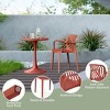 WestinTrends Playa 5-Piece Outdoor Indoor Metal Patio Dining Table Set With Stackable Patio Arm Chairs - 3 of 4