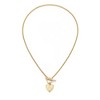 Adornia 14k Gold Plated Heart Initial Toggle Necklace - 3 of 3