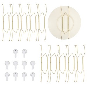 Unique Bargains Stainless Steel Invisible Wall U-shaped Plate Hangers with Traceless Nail 10 Pcs - 1 of 4
