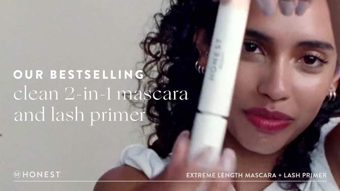 Honest Beauty Extreme Length 2-in-1 Mascara and Lash Primer with Jojoba Esters, 2 of 15, play video