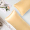 PiccoCasa Satin Luxury Silky Smooth Long Satin Zipper Closure Body Pillowcases 2 Pcs - 3 of 4