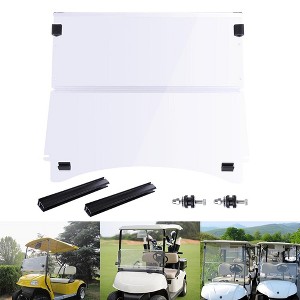 Yescom Club Car Precedent Clear Fold Down Windshield Impact Resistant Acrylic Split Windshield - 1 of 4