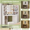 Corner Makeup Vanity Desk with Lighted Mirror, White Vanity Set, 3 Lighting Modes - 4 of 4